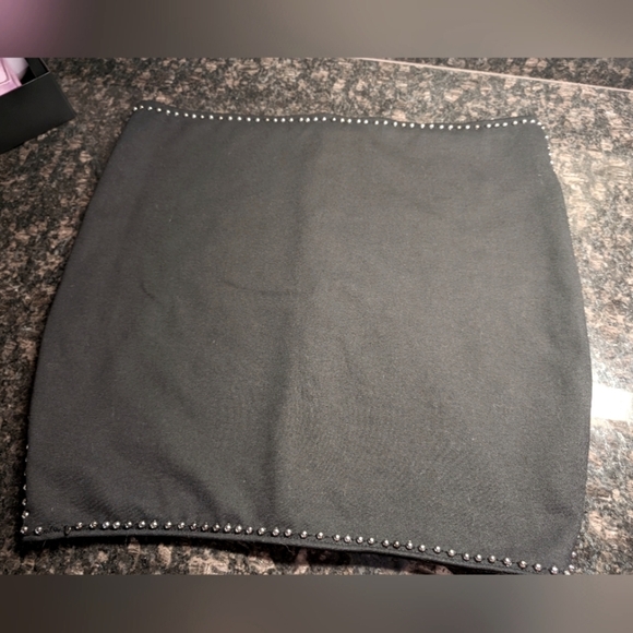 Allsaints Cassidy Zip Up Embellished Mini Skirt - Black studded - Picture 10 of 13